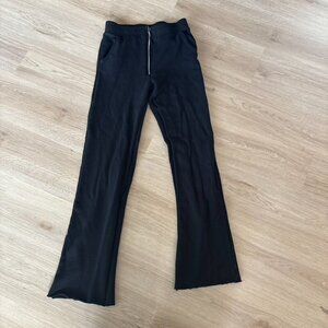 Cotton Citizen Fleece Sweatpants Front zip raw hem Revolve Small